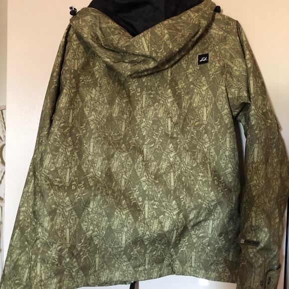 RIDE Green Camo Snowboarding TECH ski Jacket multipurpose coat snow winter - Picture 3 of 9